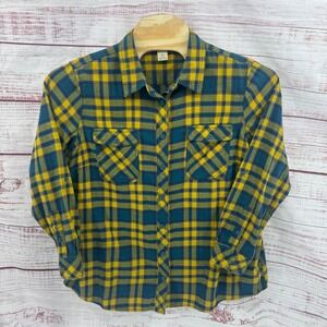 Duluth‎ Trading Co Flannel Shirt Mens 2XL Plaid Roll Tab Button Down